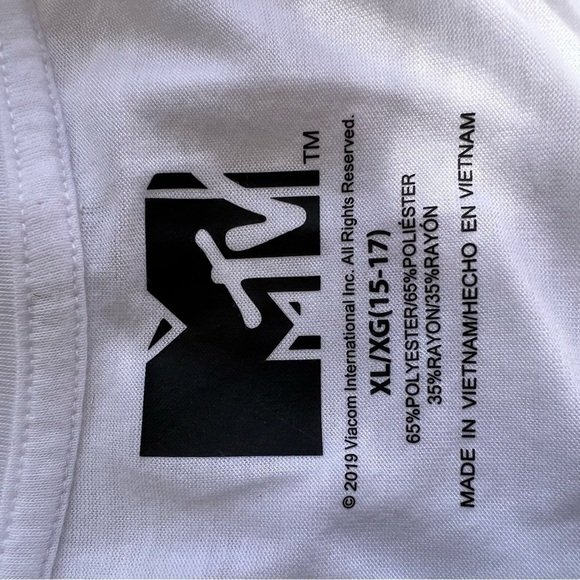 MTV Logo Graphic Short Sleeve T Shirt Top Size XL - Picture 4 of 4